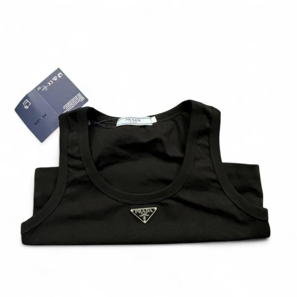 Prada Sleek Black Crop Top - Picture 2 of 4